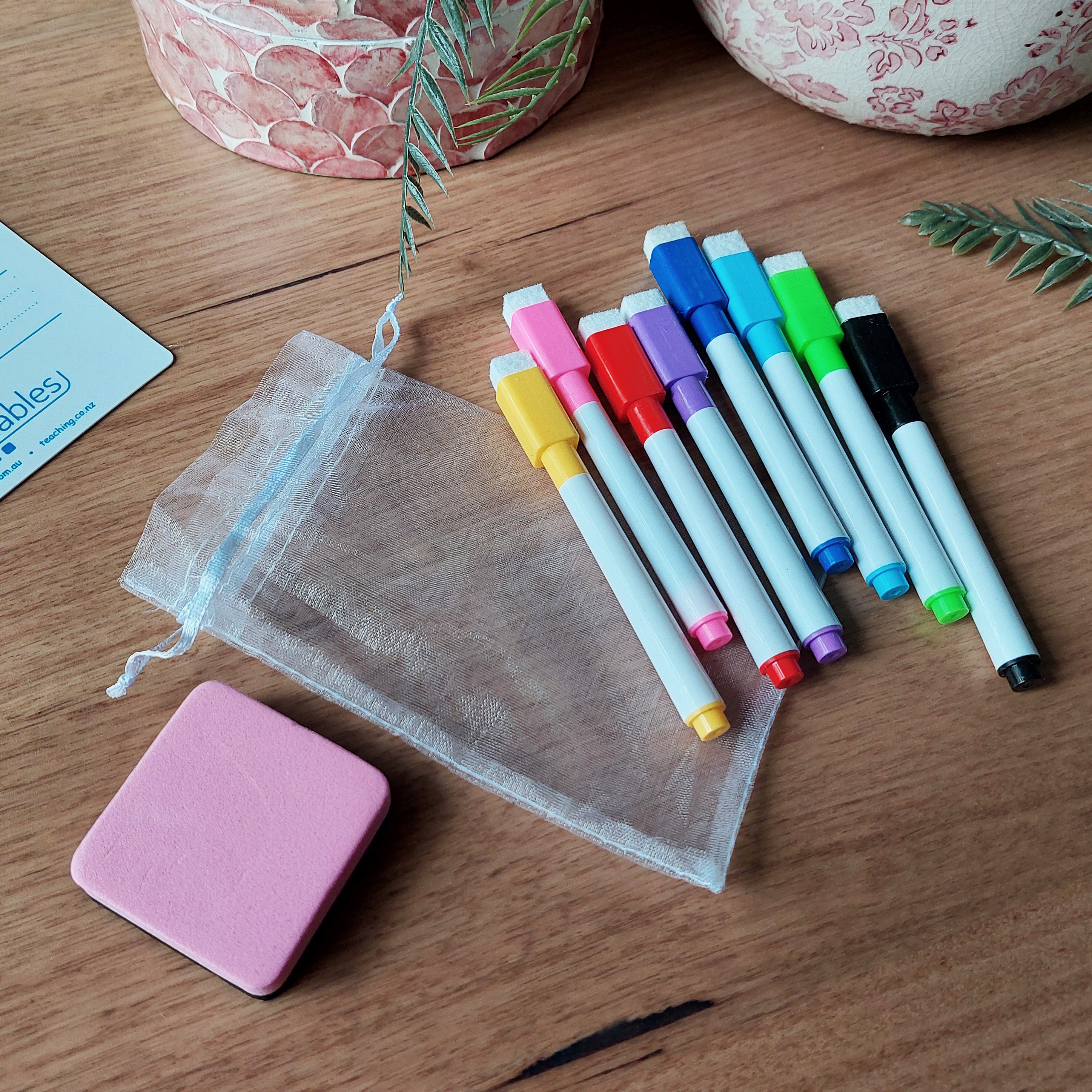 Coloured Dry Erase Marker Set (8)