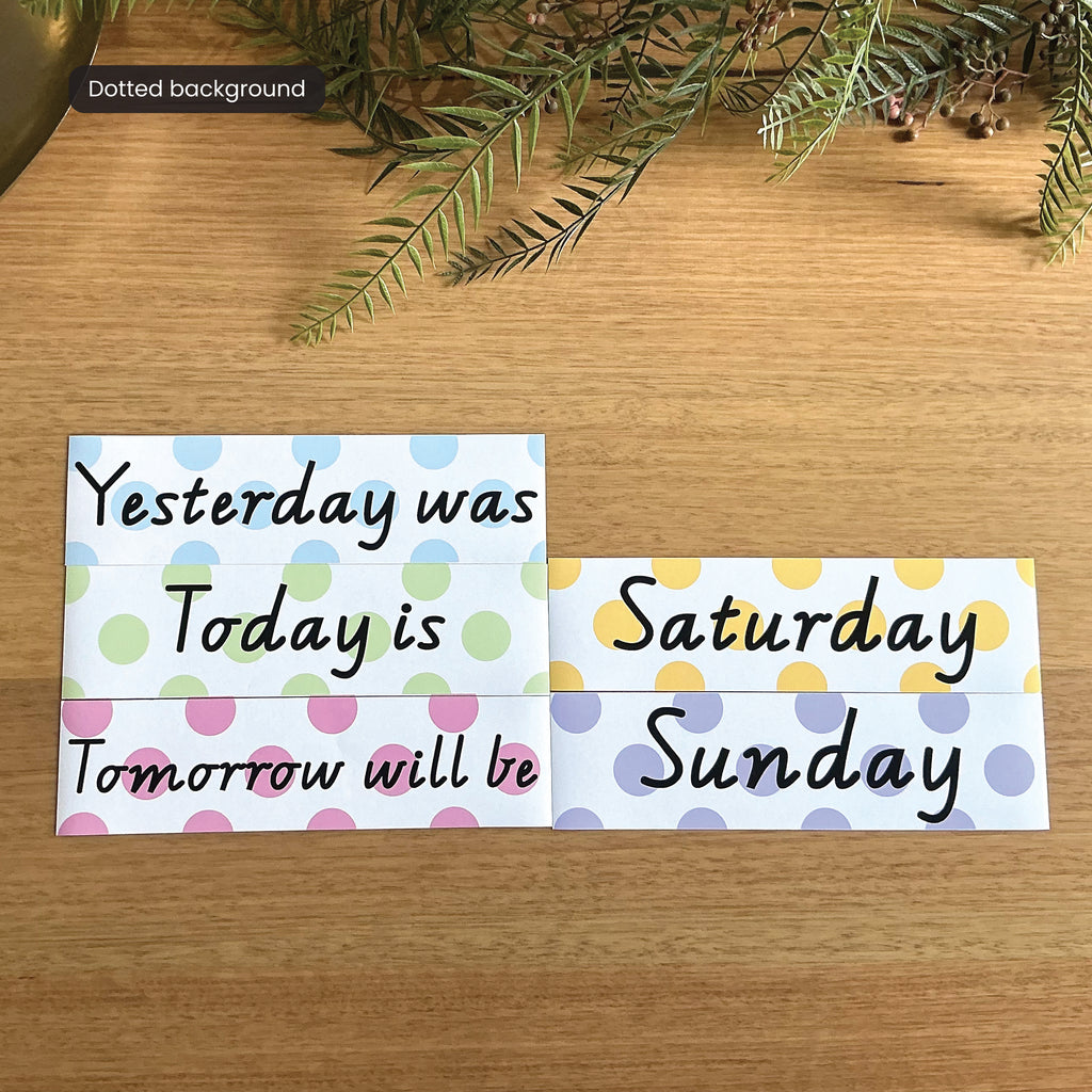 Time Expressions Display (10 piece set)